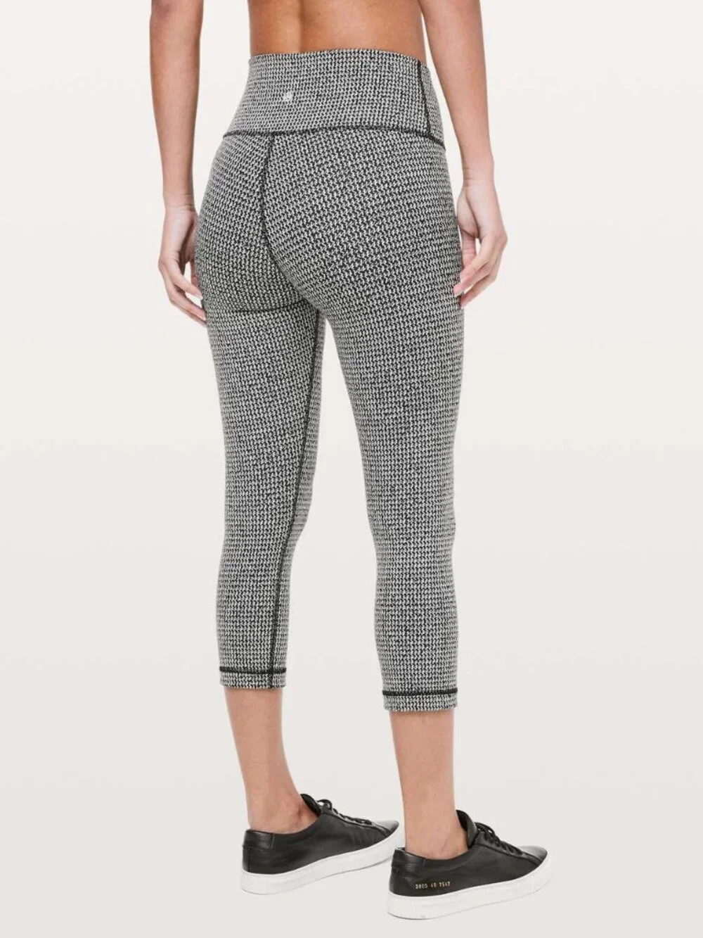 lululemon Wunder Under Crop High-Rise Leggings, Houndstooth, size 6